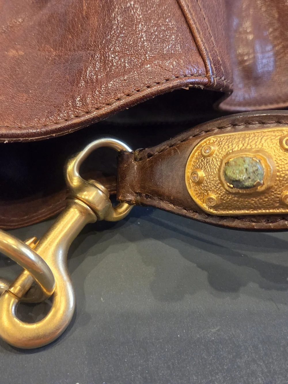 Valentino Brown Leather Hobo Bag
